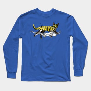 Monarch Cat-erpillar Cat with Banner Long Sleeve T-Shirt